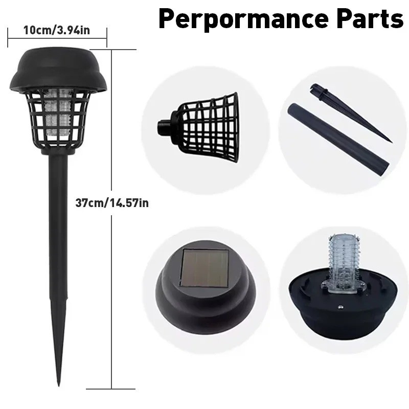 4x Solar Powered Bug Zapper Lights Outdoor Mosquito & Insect Killer Trap Waterpr gallery