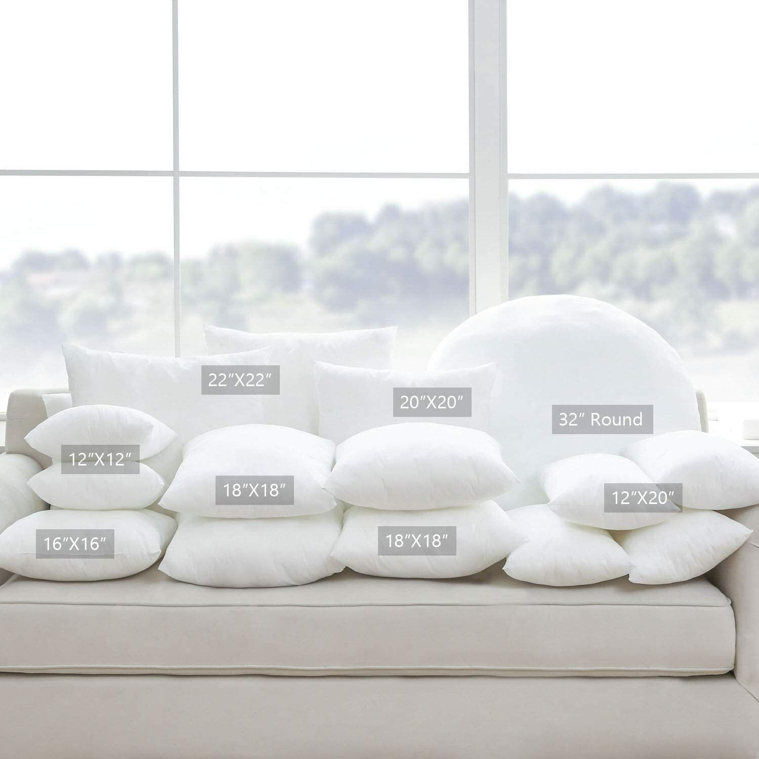 Brand New -- 2Pcs Longhui Bedding Pillow Inserts / Cushion Throw Pillow Covers gallery