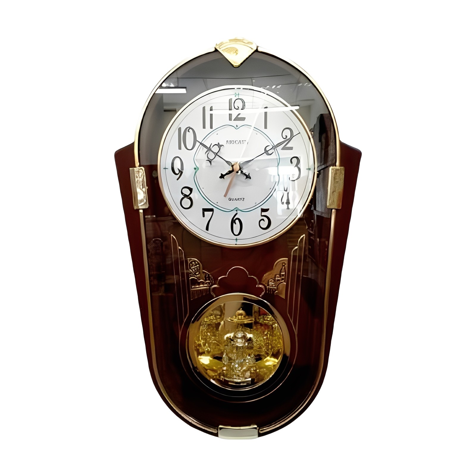 17.5"H Brown Classic Pendulum Wall Clock gallery
