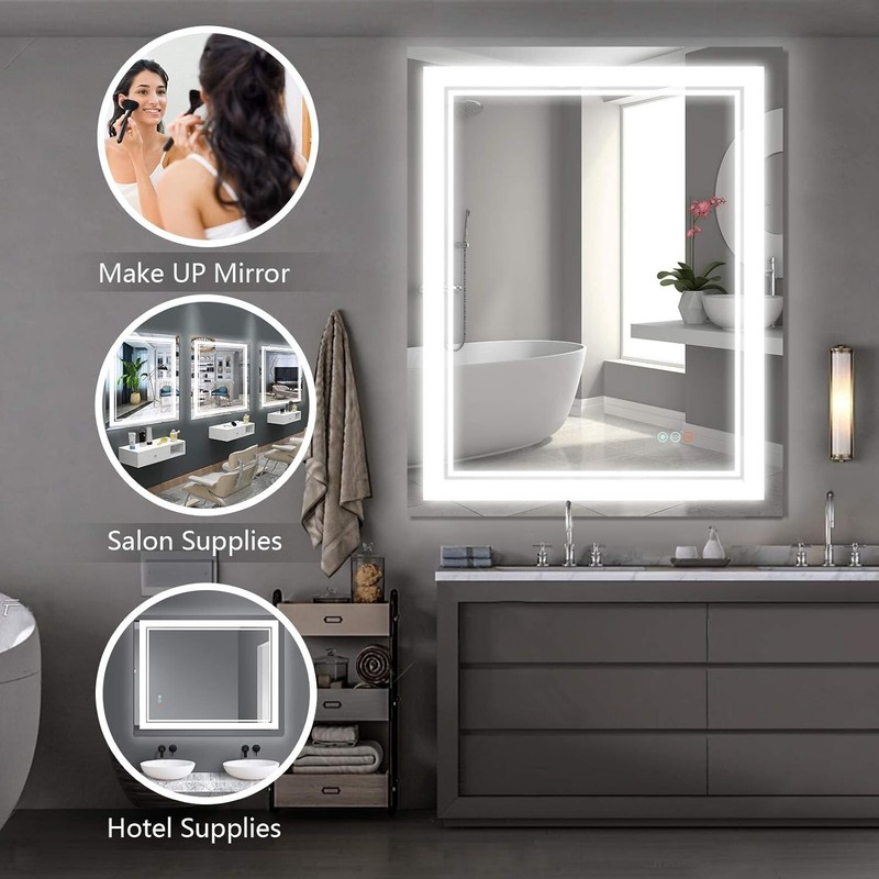 40x32 LED Vanity Mirror With Light,Bathroom Vanity Led Mirror, Antifog 3 Color gallery
