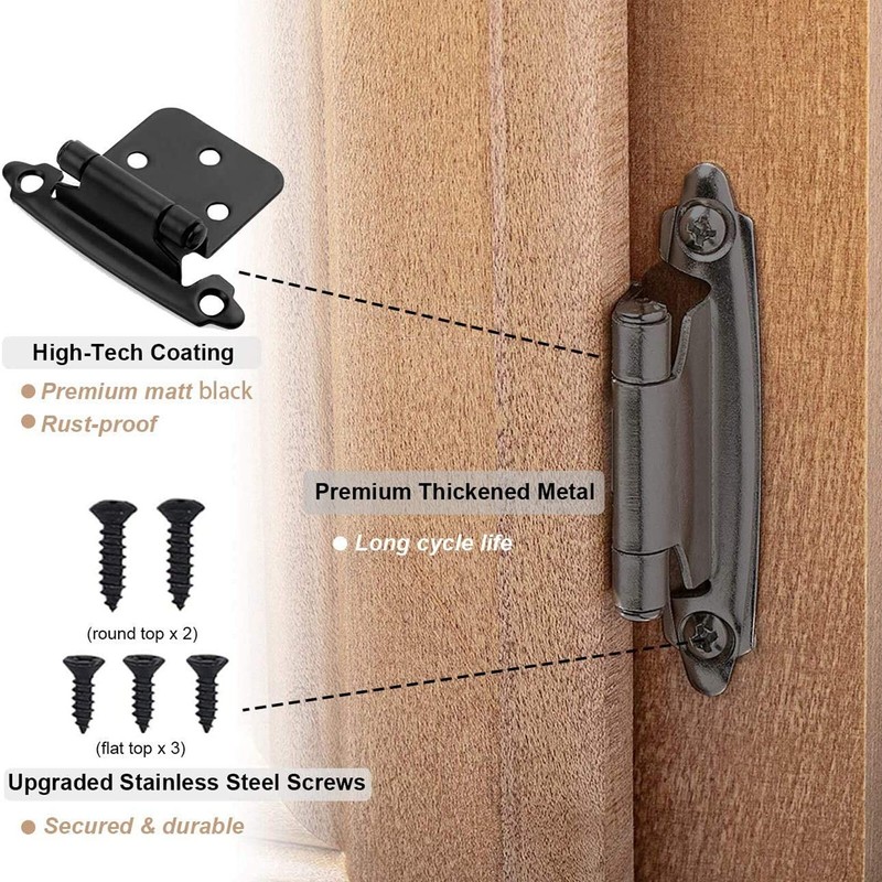 Kitchen Cabinet Hinges Overlay Self Closing Face Mount Cupboard Door Hinge Lot gallery