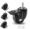 3" Heavy Duty Threaded Stem Casters (1/2"-13 x 1) - 4400lbs Capacity Set of M12 gallery