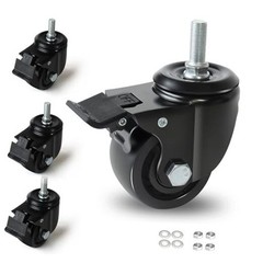 3″ Heavy Duty Threaded Stem Casters (1/2″-13 x 1) – 4400lbs Capacity Set of M12
