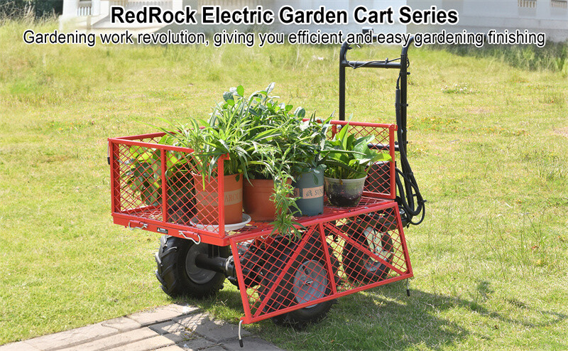 Wheelbarrow Utility Electric Powered Cart 500W Capacity 1000lbs for Yard Work gallery