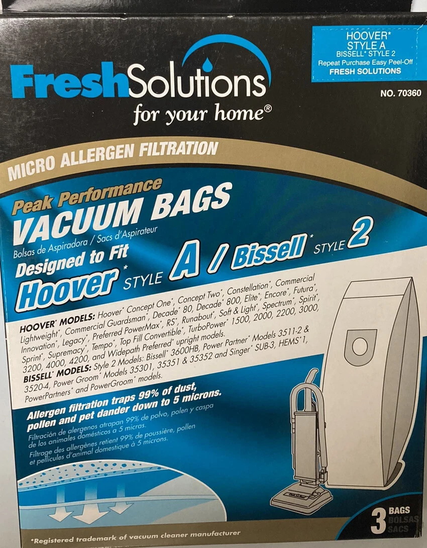 Fresh Solutions For Your Home Vacuum Bags Hoover Style A / Bissell Style 2/3bags gallery