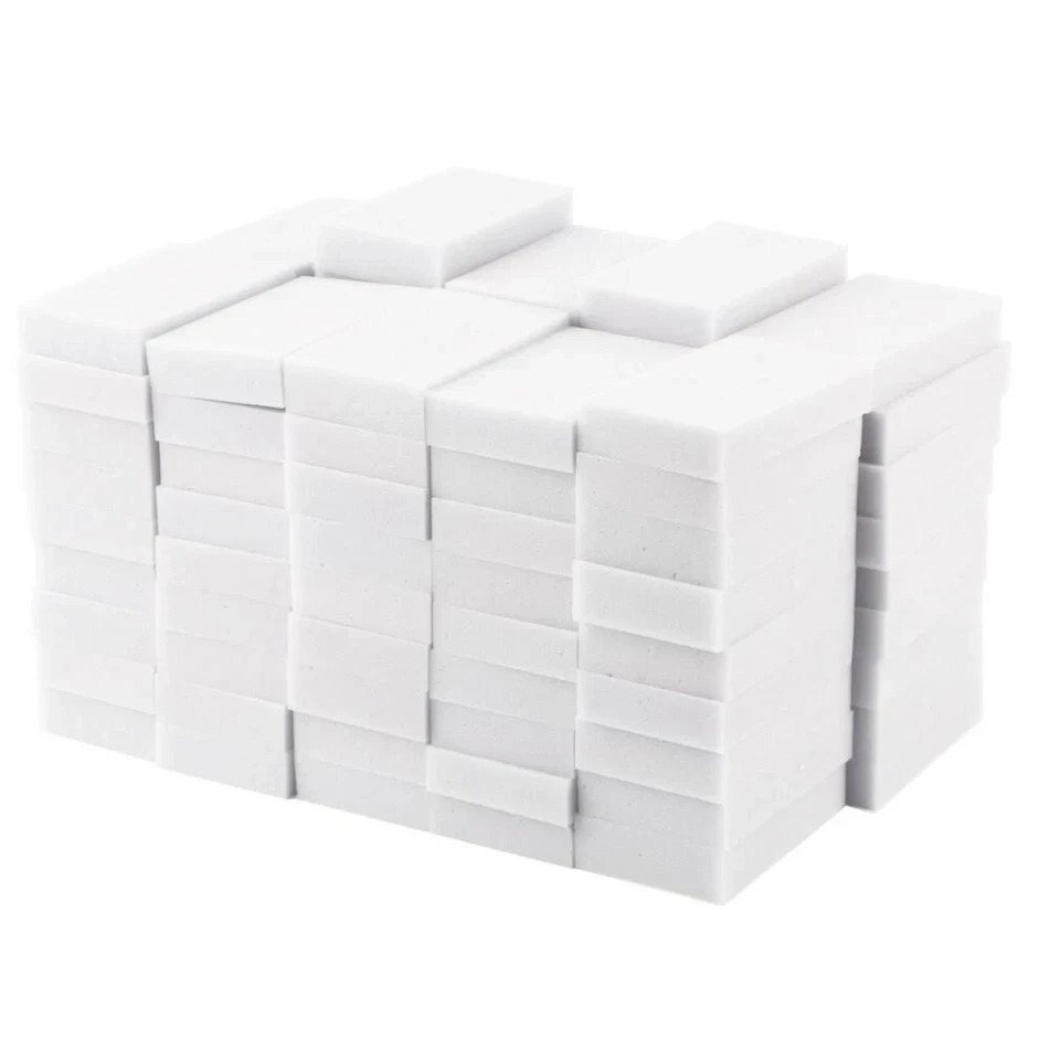 100 PCS Sponge Eraser BULK PACK Melamine Cleaning Foam 3/4" Thick Kitchen Bath gallery