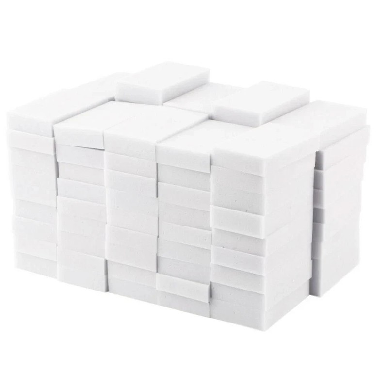 100 PCS Sponge Eraser BULK PACK Melamine Cleaning Foam 3/4" Thick Kitchen Bath gallery