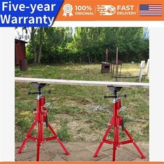 2pack 28-52″ Adjustable Height 1/8″-12″ Capacity V Head Pipe Jack Stand 2500 lbS