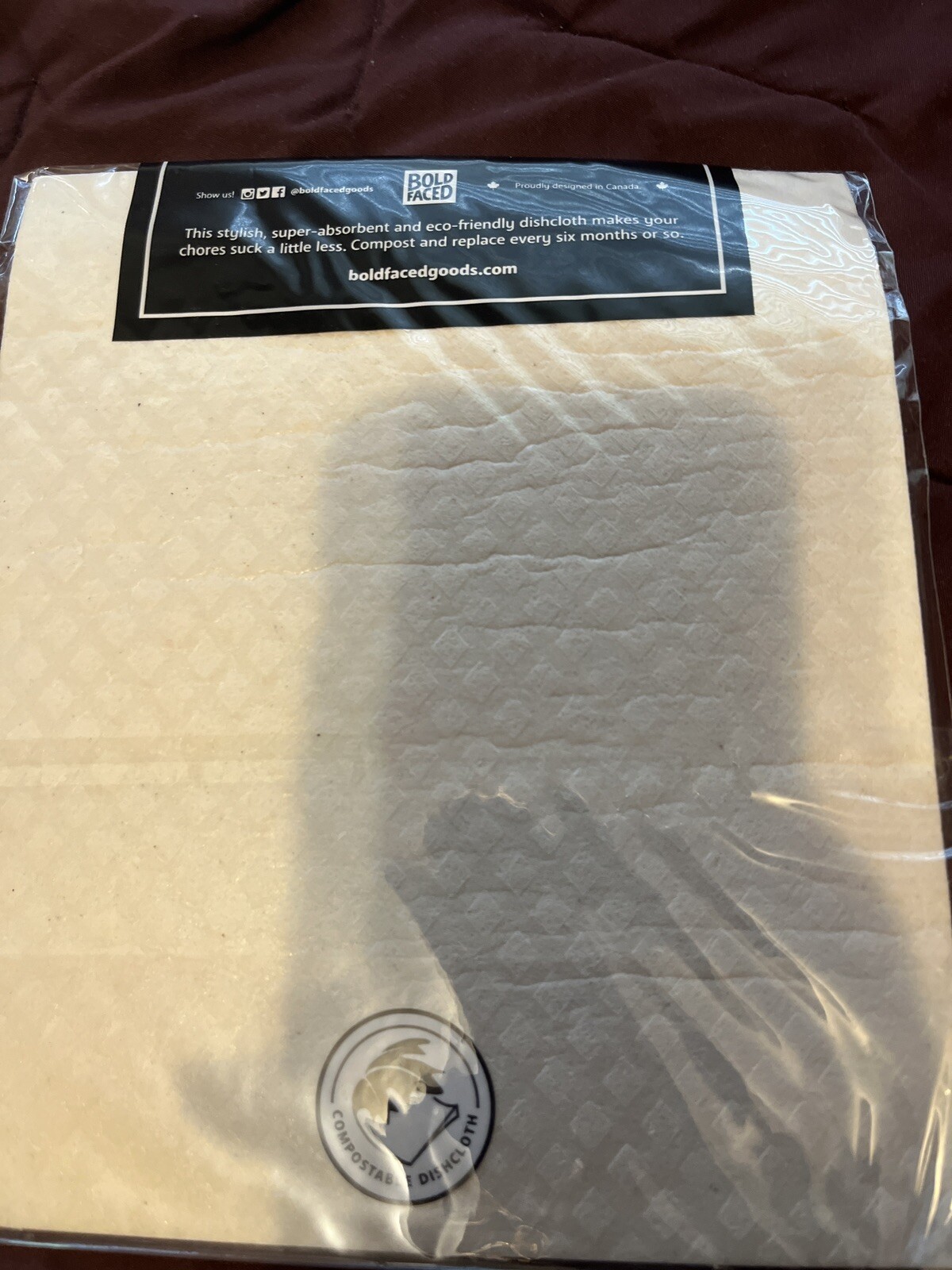Bold Faced Dirty Work Compostable Washcloth. New 100% Compostable Modern English gallery
