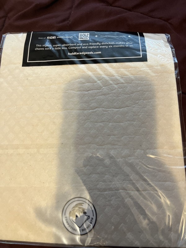 Bold Faced Dirty Work Compostable Washcloth. New 100% Compostable Modern English gallery