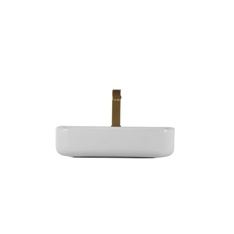 Bothwa Home Rectangular Ceramic Vessel Sink White Countertop Basin CUPC gallery