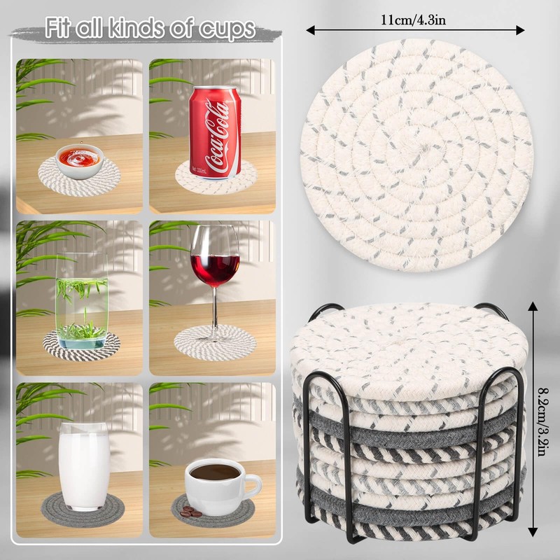 10 Pieces Coasters For Drinks Absorbent Drink Coasters With Holder Coffee Table gallery