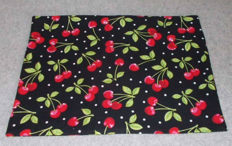 Handmade Black Polka Dot Cherries Small 9x12 Travel Decorative Pillowcase Cover gallery