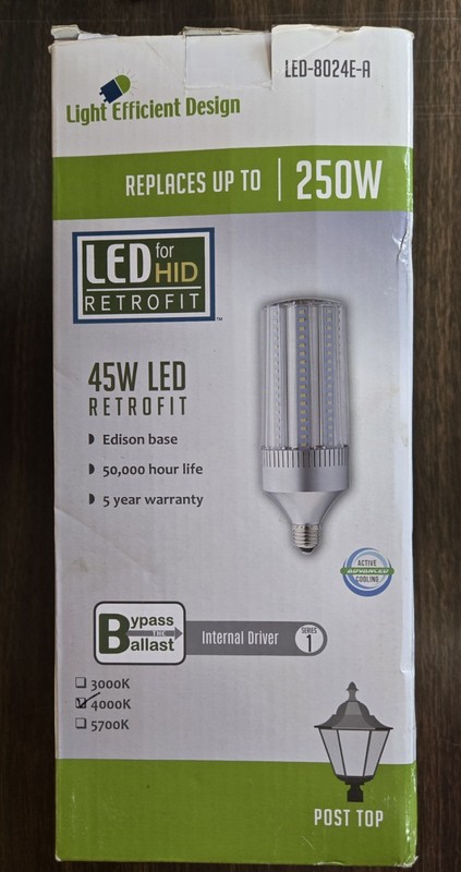 LED Outdoor: Light Efficient Design LED-8024E-A.45W. NEW in box. Free Shipping gallery
