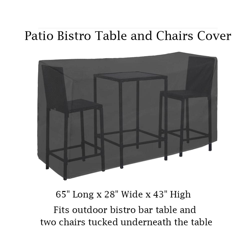 Izzybang Outdoor Bar Height Dining Set Cover For Patio Bistro Sets 3 Piece Bar gallery