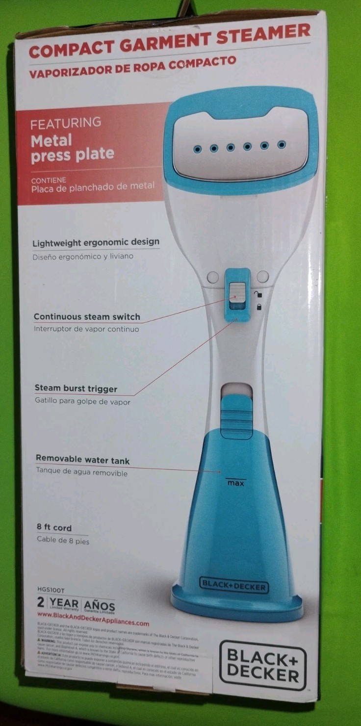 BLACK+ Decker Easy Garment Steamer Powerful Quick Heat Up Easy Fill Water gallery