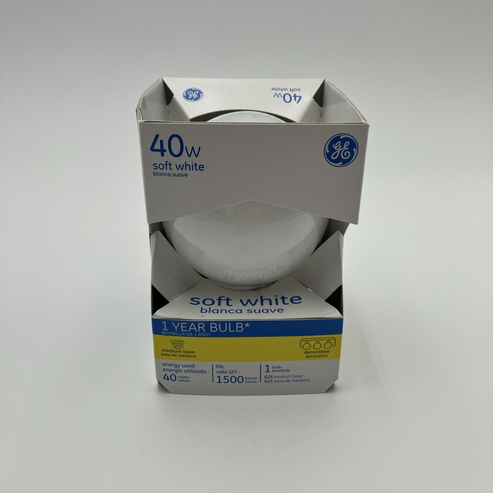 GE 40W Soft White 370 Lumens Medium Base G25 Decorative gallery