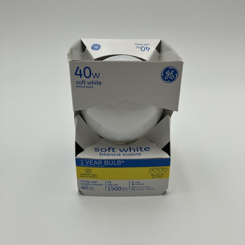 GE 40W Soft White 370 Lumens Medium Base G25 Decorative gallery