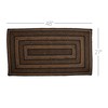 Accent Rug Black & Tan Jute Primitive 27x48 Rect Braid No Slip Floor VHC Brands gallery