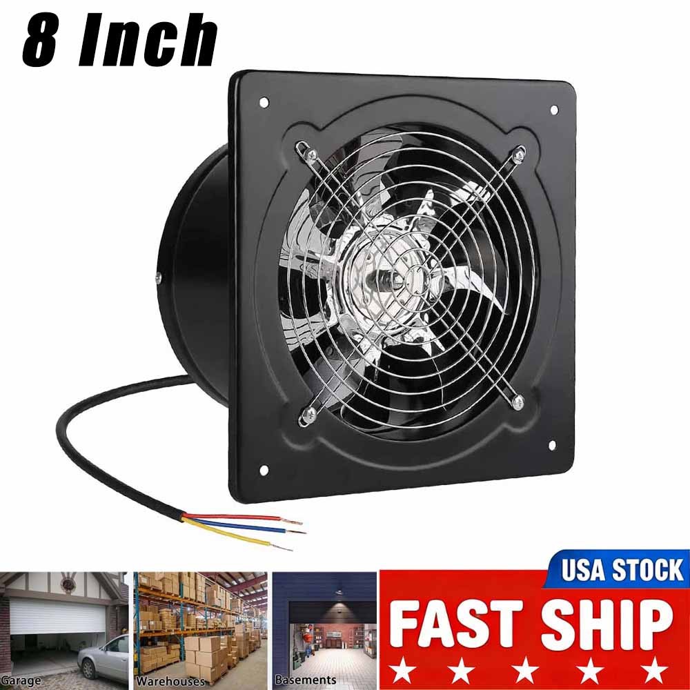 8" Inch Exhaust Fan 110V Extractor Ventilation Fan Ceiling/Mounted Square Blower gallery
