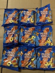 7 Select Peach Rings Candy 9 Bags, 7oz Per, BB 08/26