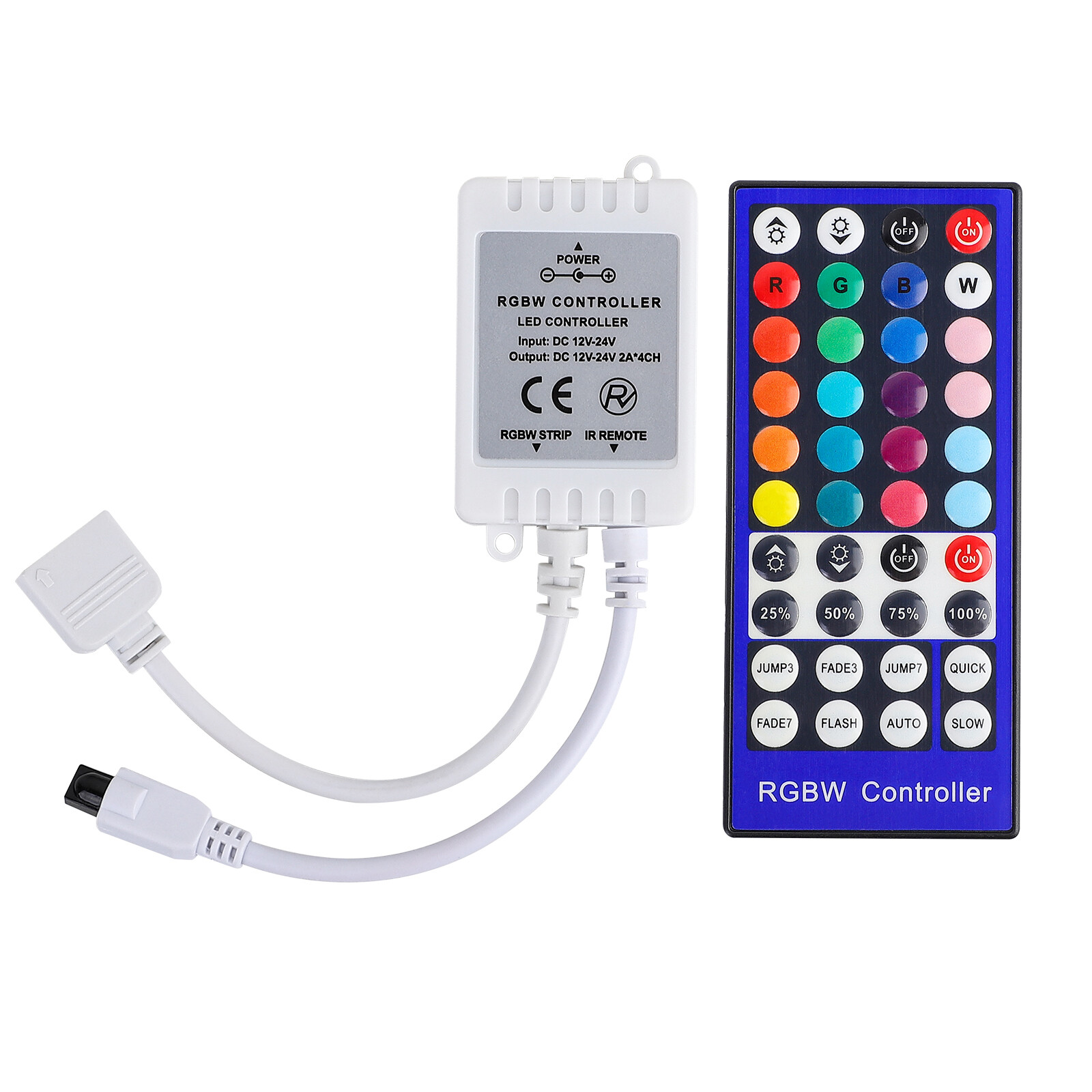 RGBW IR Remote Controller for SMD 5050 RGBW/RGBWW 5 Pin LED Strip Lights 40 Keys gallery