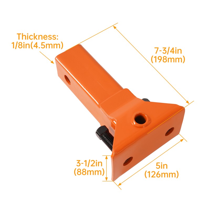 Sleeve Hitch Adapter For 3 Point Hitch Sub-Compact Tractor 2″ Receiver - Orange gallery