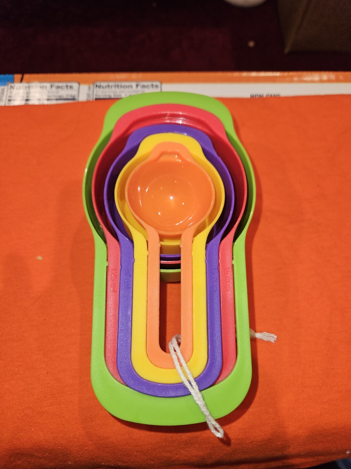 5 Pcs Plastic Colorful Measuring Cup Set Stackable gallery