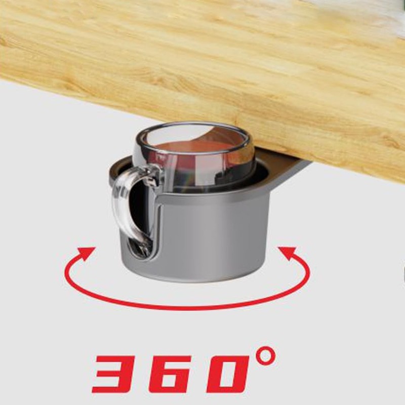 FUGEST 360° Rotating Under Table Desk Cup Holder Cup & Pen Holder Mount Inner... gallery
