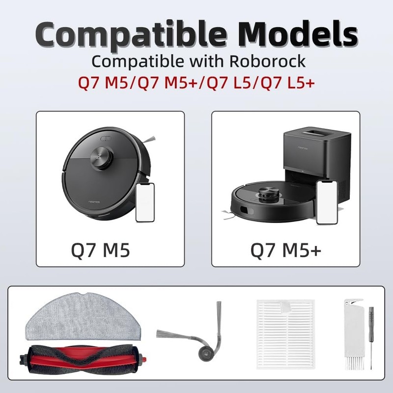 22Pcs Accessories Kit Replacement Compatible with Roborock Q7 M5 Q7 L5 Q7 L5 gallery