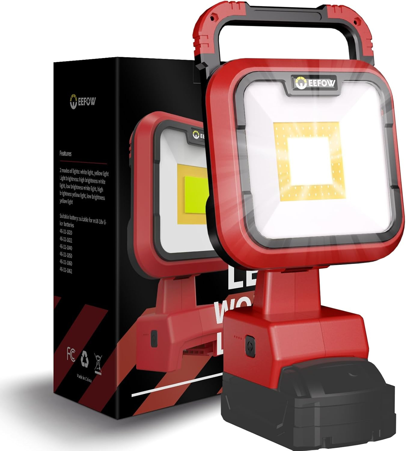 Work Light for Milwaukee M18 Battery: Portable 68W 6800LM Cordless 18V Battery L gallery