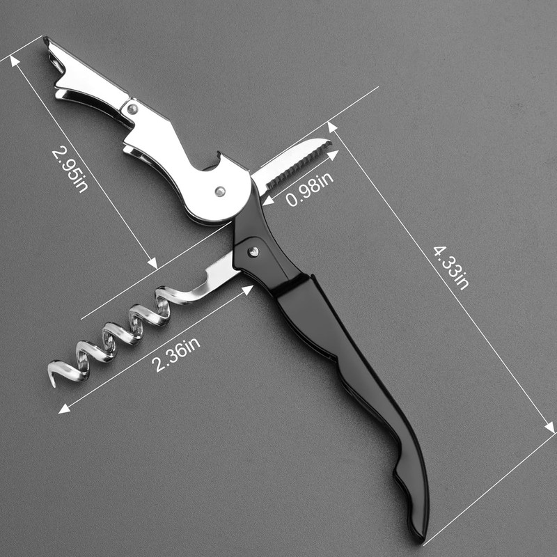Foldable Heavy-Duty Wine Key with Double Hinged Cork Removal – Elegant & Durable gallery