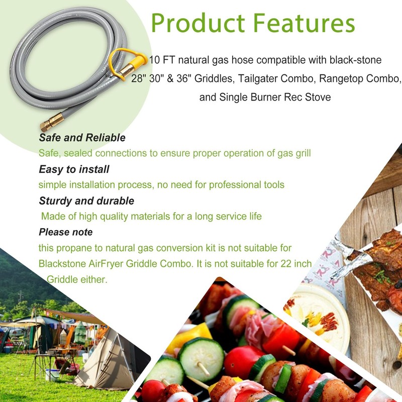 Blackstone Natural Gas Conversion Kit 28 30 36 Inch Griddle Propane to Natural G gallery