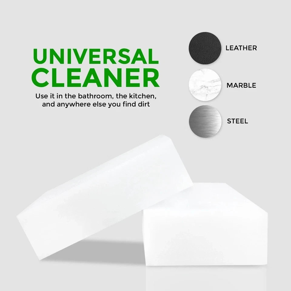 100 PCS Sponge Eraser BULK PACK Melamine Cleaning Foam 3/4" Thick Kitchen Bath gallery