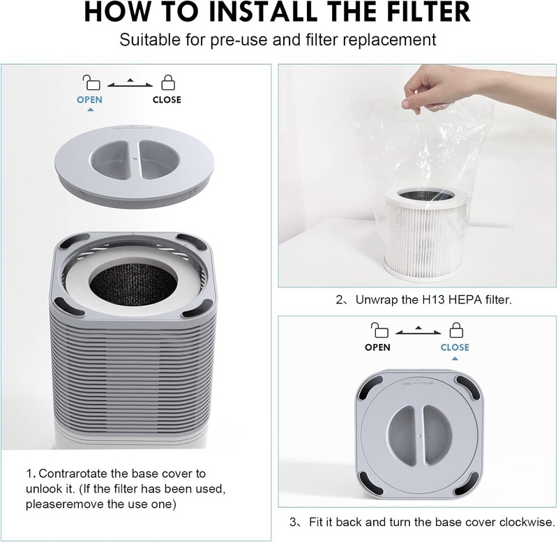 Official A1 A1W Air Purifier Replacement Filter H13 True HEPA Air Filter gallery