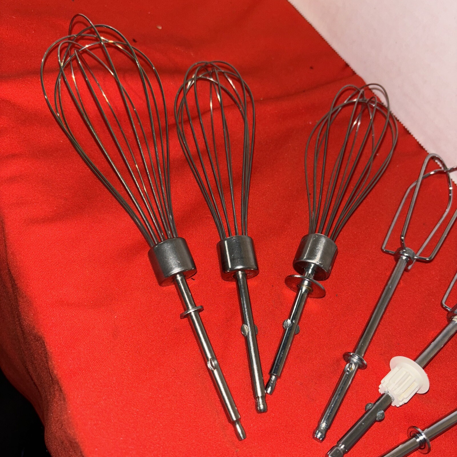 *Replacement* Unbranded-Generic Standard Set Of 6 Silver Toned Whisks- DoughHook gallery