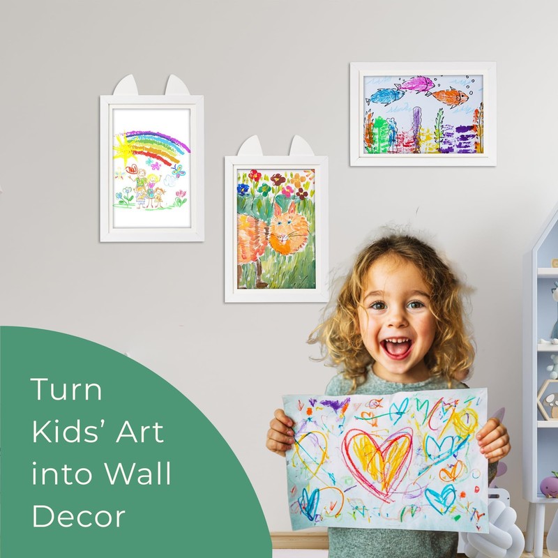Artwork Storage Frame (2 Pack) – Front-Opening Display Holds 100 A4 Drawings,... gallery