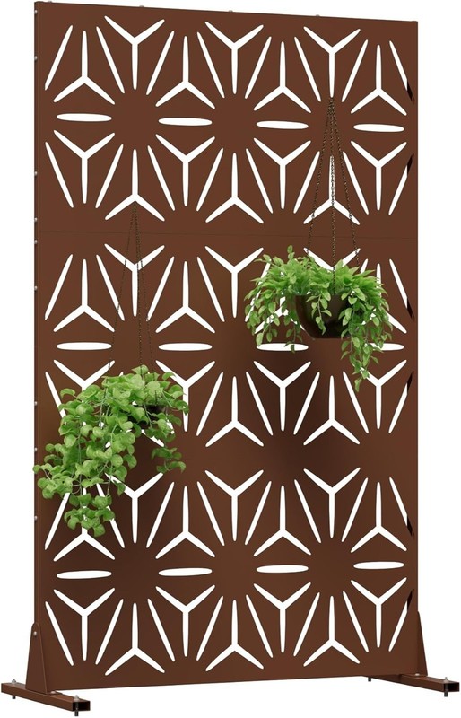 Elegro Metal Privacy Screen Four-leaf clover Decorative For Outside Deck Balcony gallery