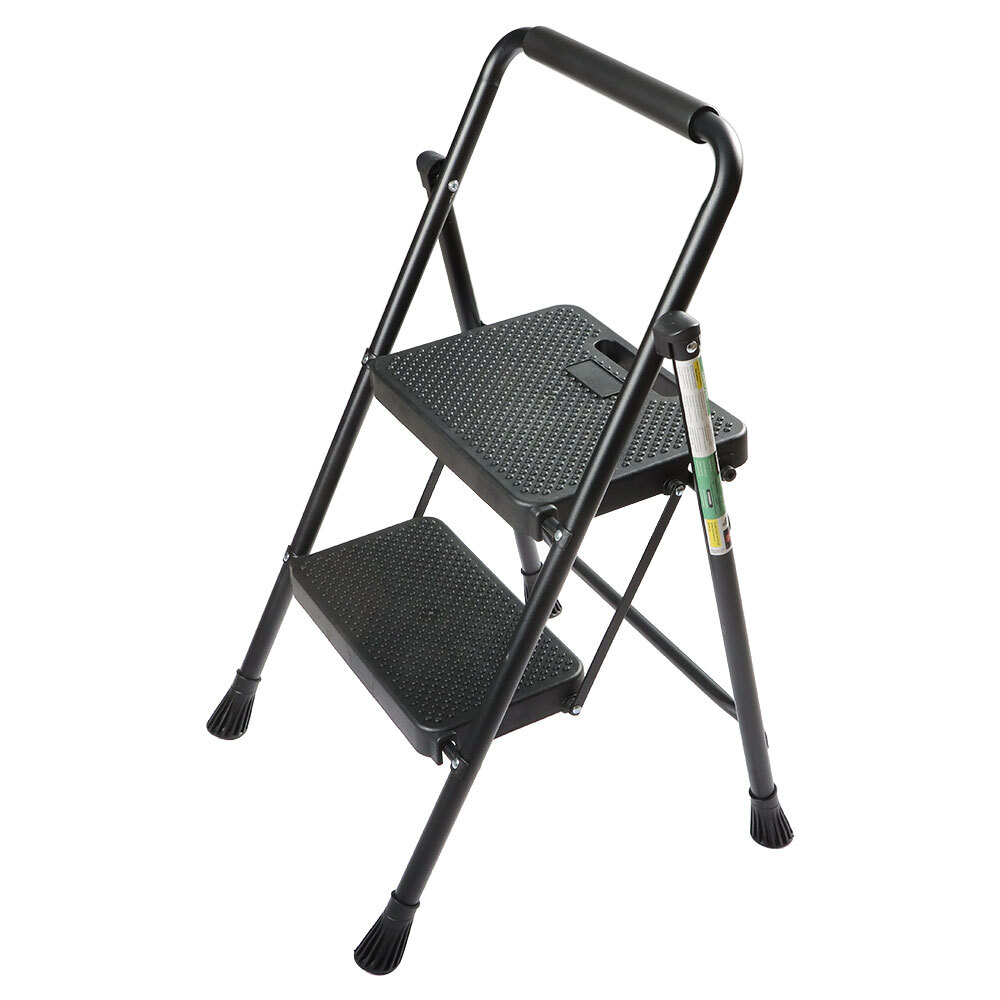2 Step Folding Stool with Plastic Wide Anti-Slip Sturdy Steel Ladder gallery