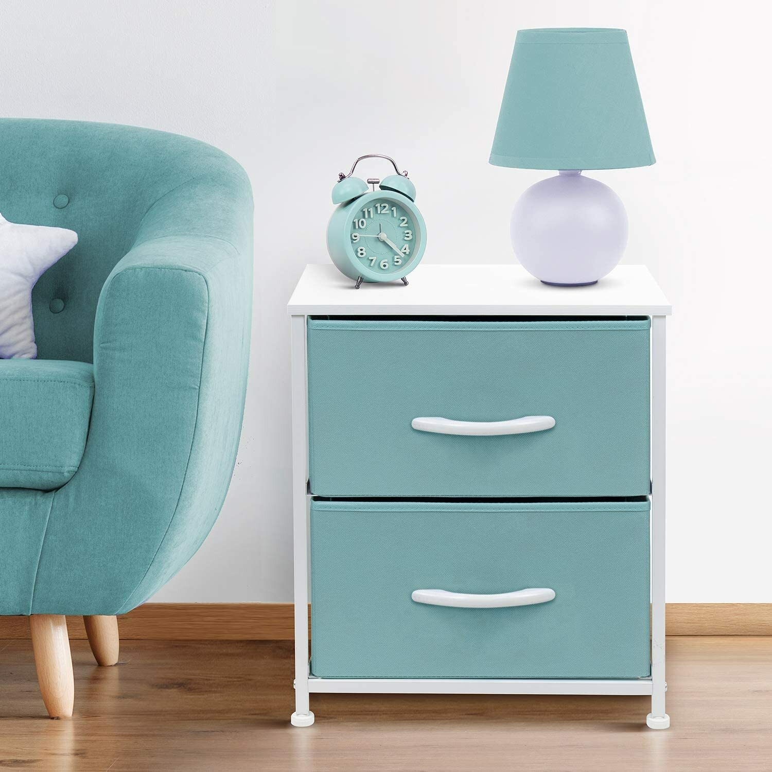 Bedside Night Table + 2 Drawers - Small Kids Dresser for Bedroom - Sleek & Style gallery