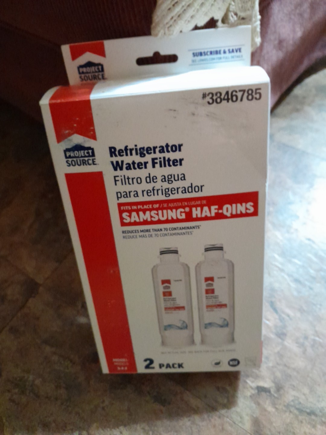 Project Source Samsung HAF-QINS 3846785 Refrigerator Water Filter 2 Pack gallery