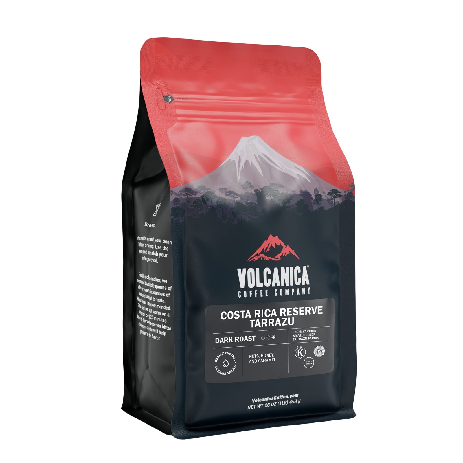 Costa Rican Coffee, Tarrazu Reserve, Dark Roast, 16 Ounce (Pack of 1), Brown gallery