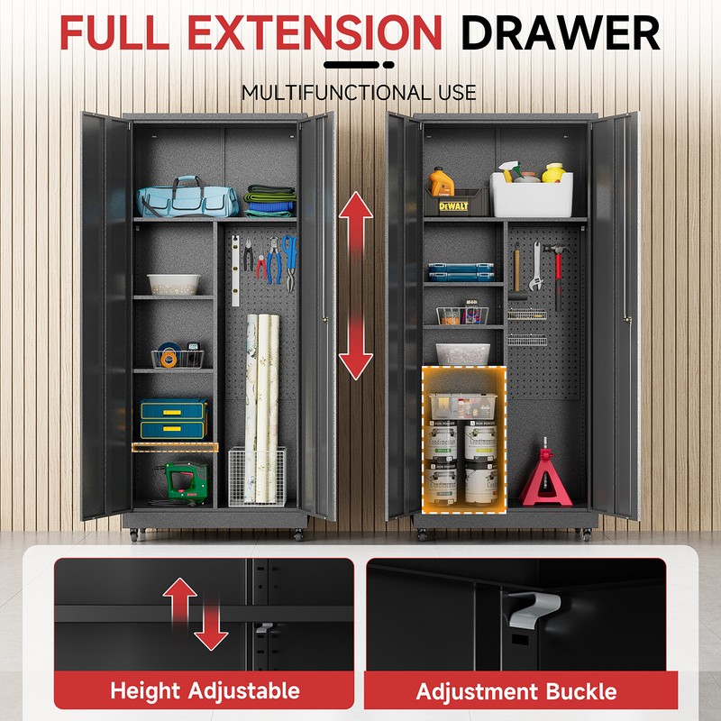 Rolling Tool Chest Tool Cabinet Storage Box Tool Garage Storage Cabinet w/ Lock gallery