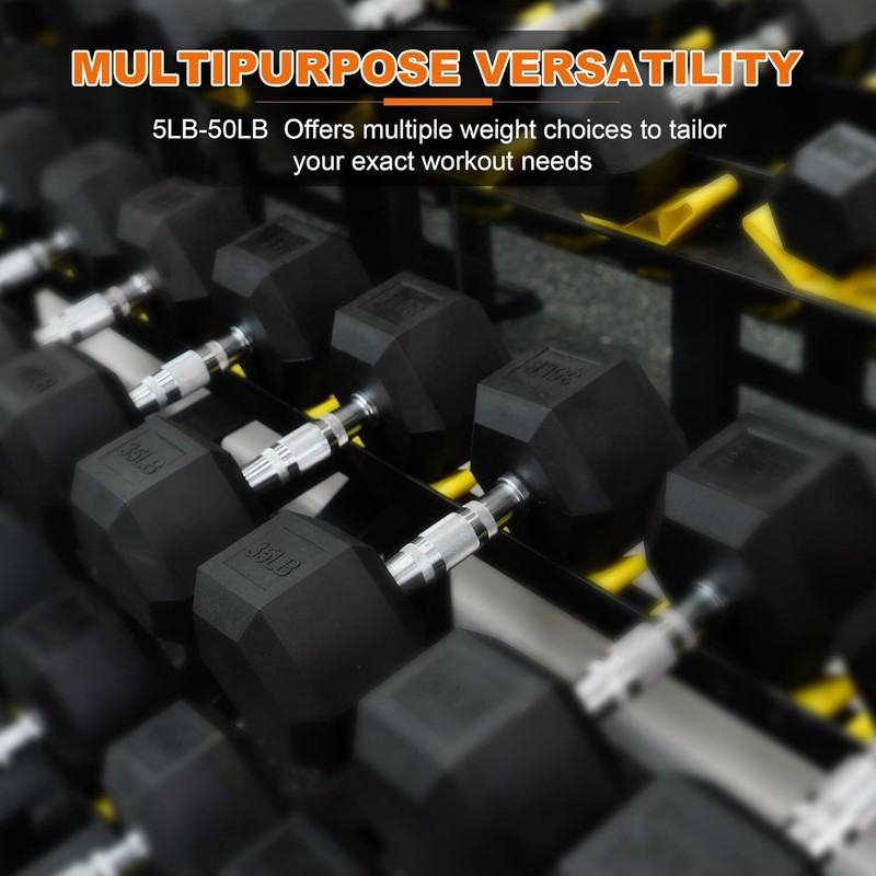 BKX Rubber Hex Dumbbells Sets gallery