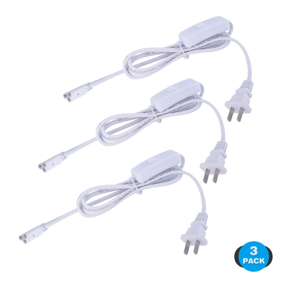 5FT 10FT Power Cable With Switch for Integrated LED Tube Light Replacement