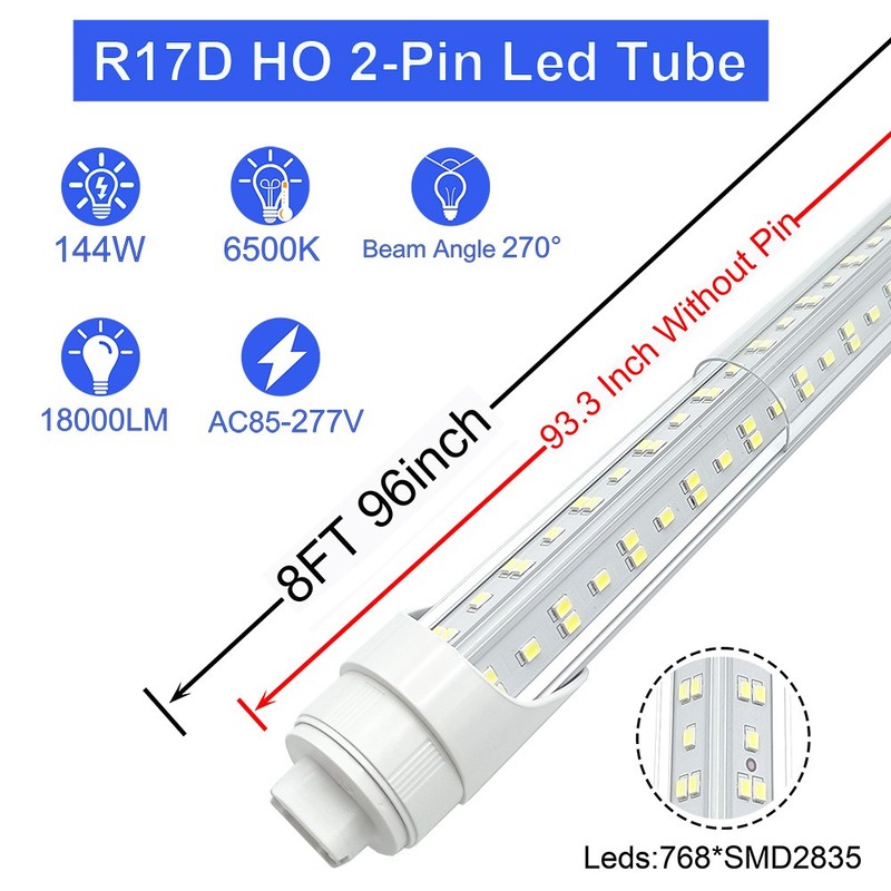 12Pack T8 8FT Led Tube Light Replacement For F96T12/HO R17D Bulbs AC85-277V 144W gallery