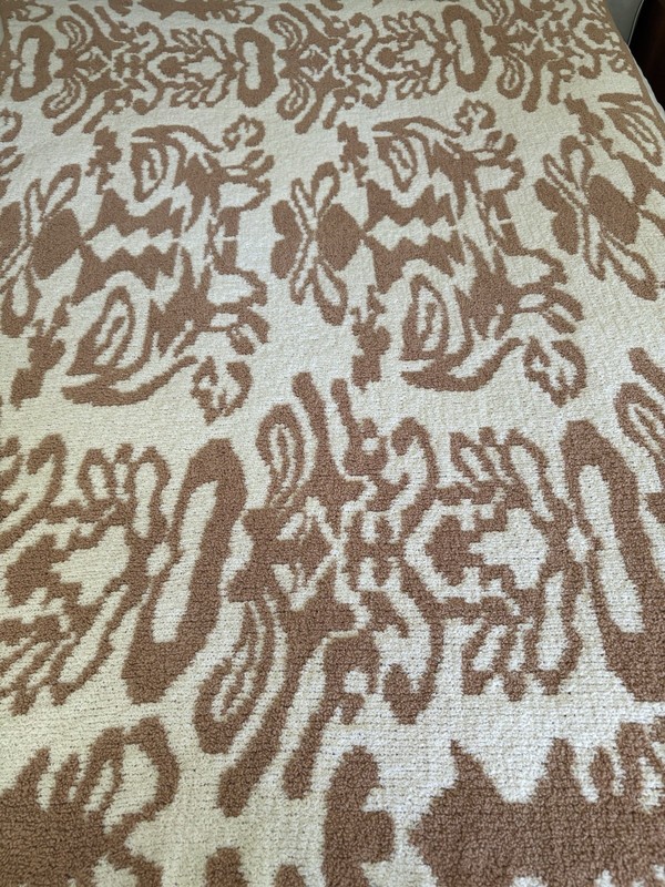 Kashwere Damask Chenilla Cloud™ Throw Blanket Wheat White Retail $194 gallery