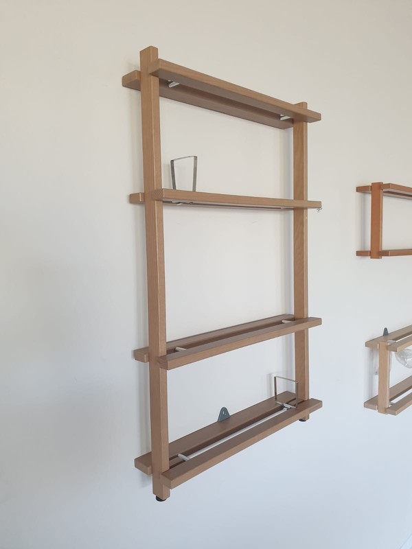 foppapedretti solid beech wood modular bookcase, 60x13x97 gallery