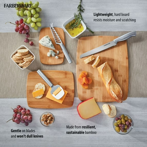 Classic 3-Piece Bamboo Cutting Board Set Bamboo Reversible 0.78 in x 11 in x 14 gallery