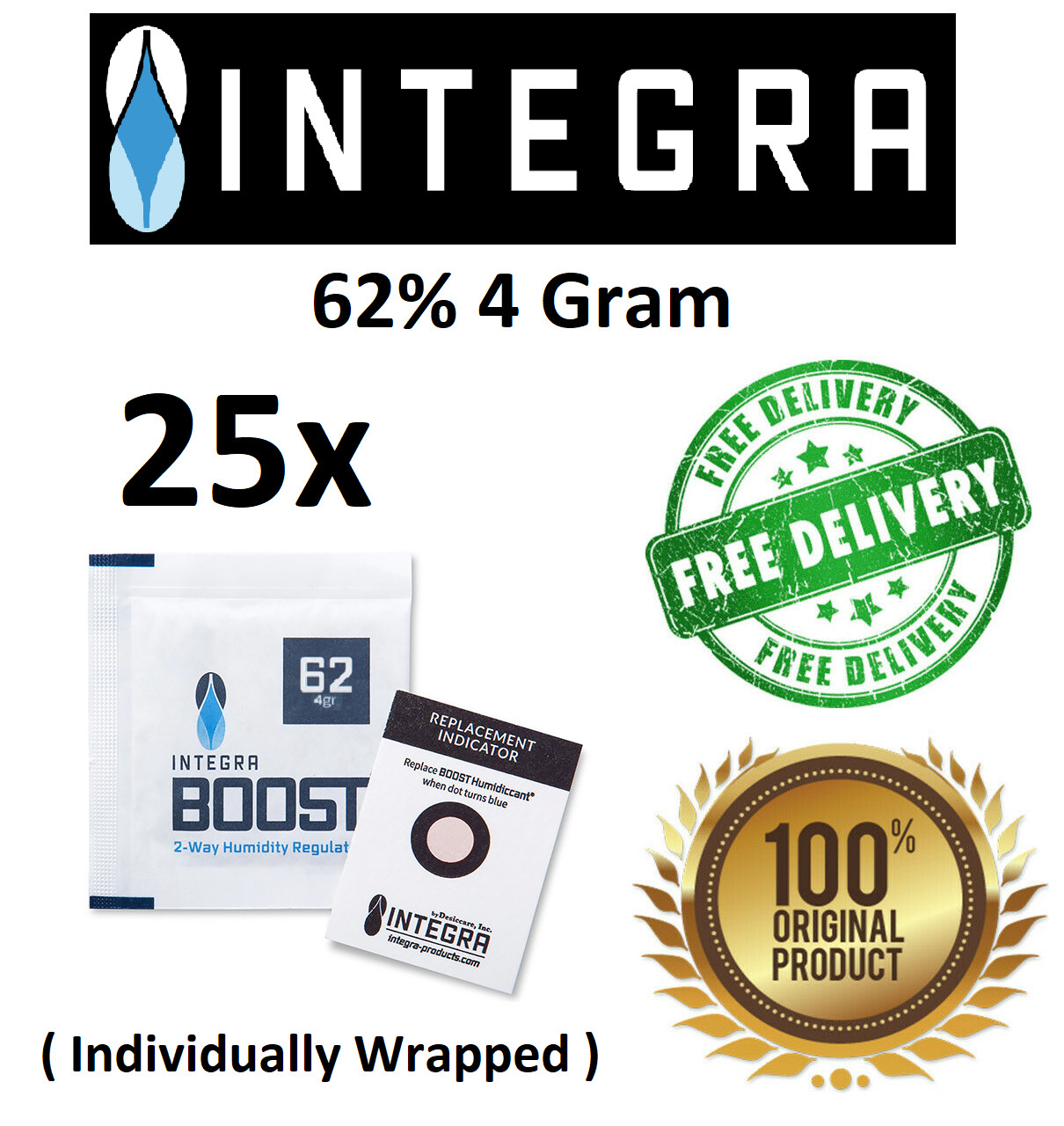 Integra Boost 62% 4 Gram with Indicator | 25x Individually Wrapped Packets! gallery